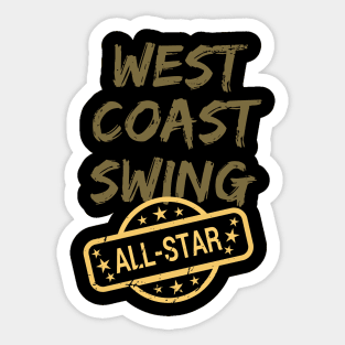 west coast swing all star Sticker